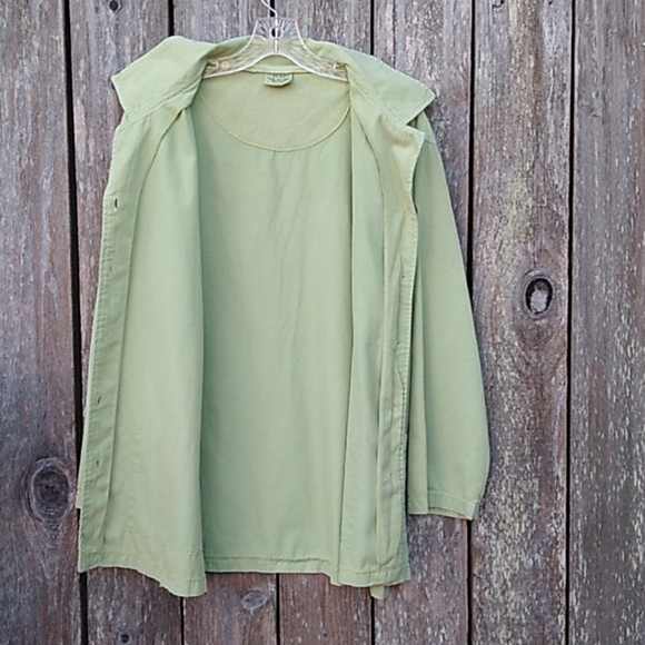 Light Green Cotton Duster Jacket Topper - Picture 6 of 7